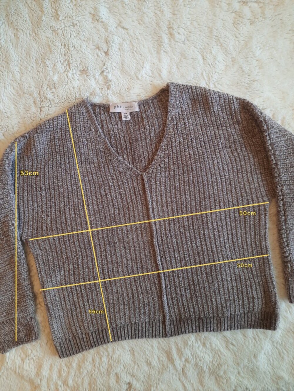 Philosophy Ribbed V-neck Sweater - Picture 9 of 9